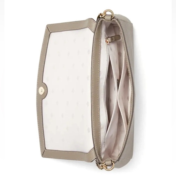New Kate Spade Laurel Way Greer Crossbody Leather Thunder Cloud - Picture 4 of 4